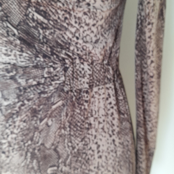 Anne Klein Brown Long Sleeve Knee-Length Dress - Picture 3 of 7